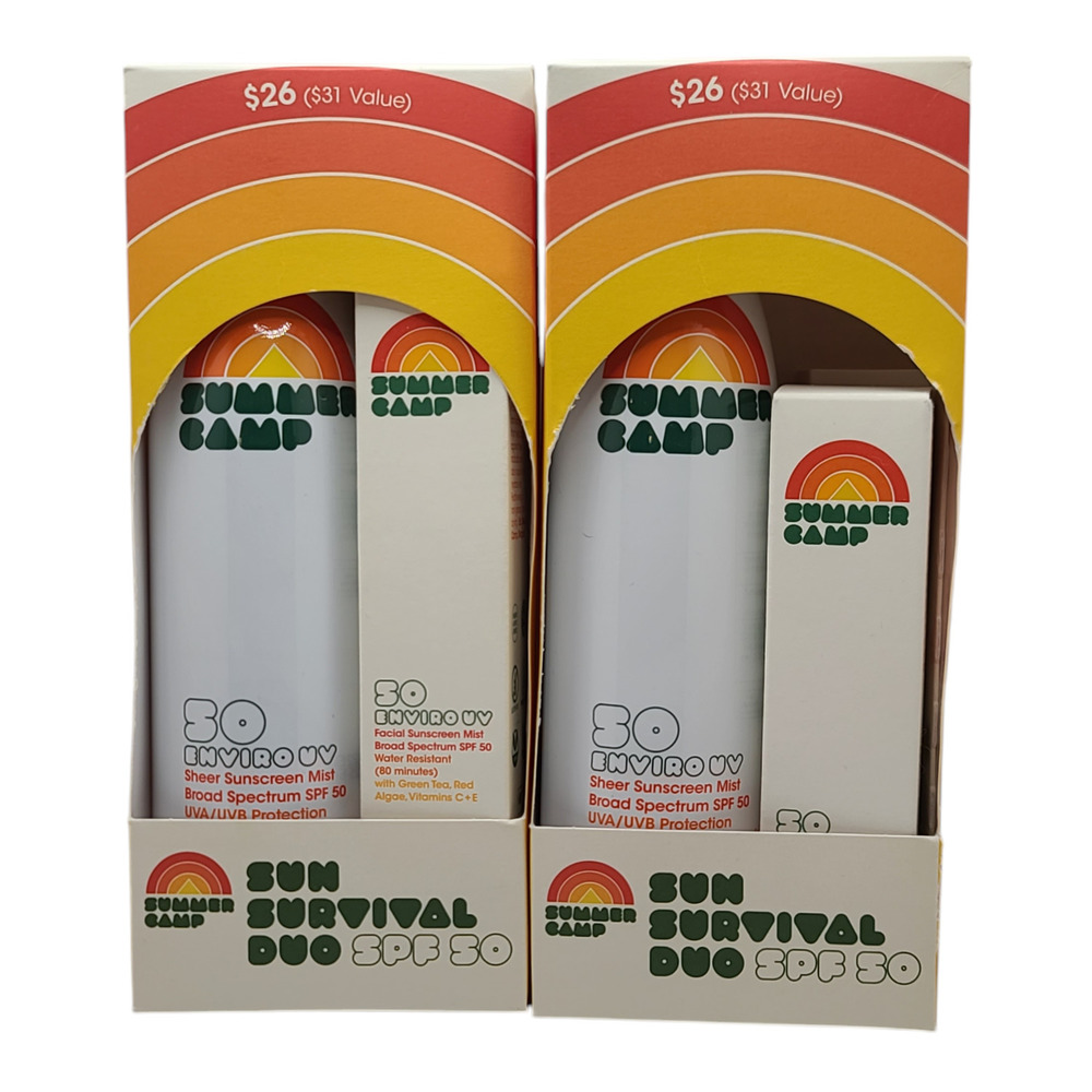 2 Pack Summer Camp Sun Survival Duo SPF 50 Body 6.0oz & Face 1.7oz